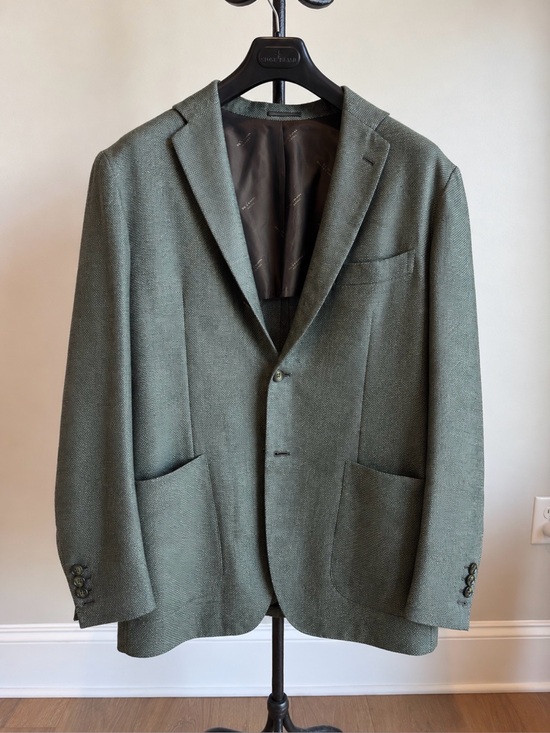 Kiton Other - Kiton Napoli Men’s Cashmere Silk Linen Blazer Made in Italy Green